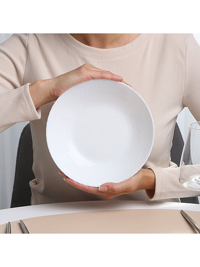 Тарелка суповая, стеклокерамика, 20 см, круглая, Даймонд, МФК, ZSSP80