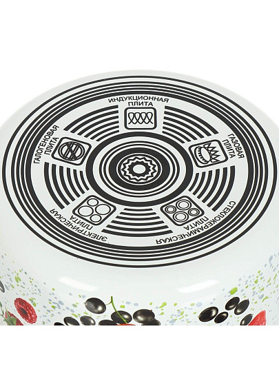 Набор посуды эмалированная сталь, 6 предметов, кастрюли 1.9, 2.5, 3.7 л, индукция, Керченский металлургический завод, Сластена-1-Люкс стиль