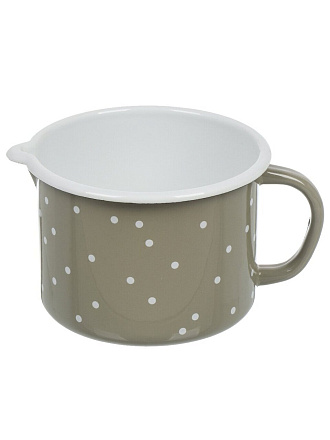Кружка сталь, эмалированное покрытие, 1 л, White dots, ЛЗЭП, С-0107БСЛ/8Кс