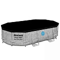 Бассейн каркасный Bestway, 488х305х107 см, Power Steel, 56946, фильтр-насос, лестница, тент, 10949 л, поплавок-дозатор - фото 6