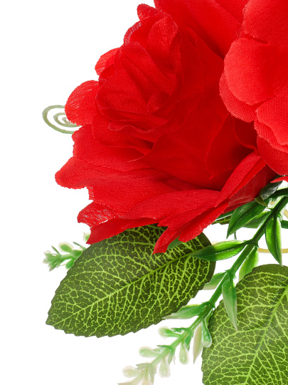 Цветок искусственный декоративный пасхальный, Роза, 5 головок, 35 см, в ассортименте, FY050