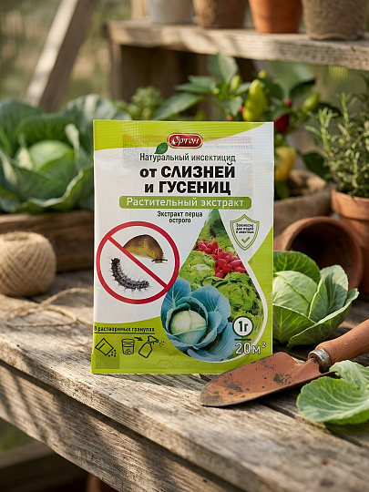 Инсектицид от слизней и гусениц, 1 г, Экстракт перца стручкового острого, Ортон