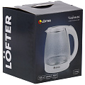 Чайник электрический Lofter, CX-K313-18BW/2, белый, 1.8 л, 1500 Вт, скрытый нагревательный элемент, стекло, пластик - фото 6