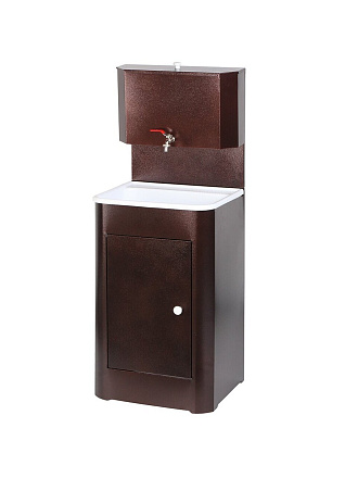 Умывальник металл, с мойкой, пластик, без ЭВН, 20 л, античная медь