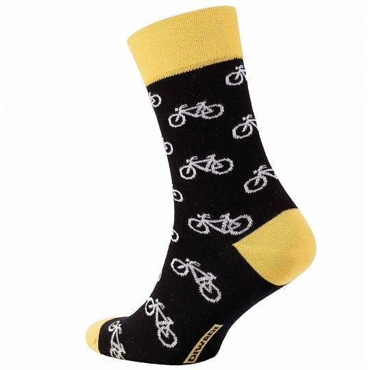Носки для мужчин, хлопок, Diwari, Happy Велосипед, 057, черный-желтые, р. 29, 17С-151СП