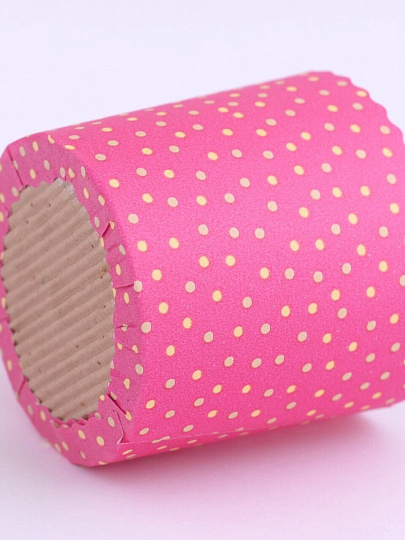 Форма для выпечки куличей бумага, 3 шт, 9х9 см, круглая, пасхальные, Мультидом, Горошек, МТ8-236