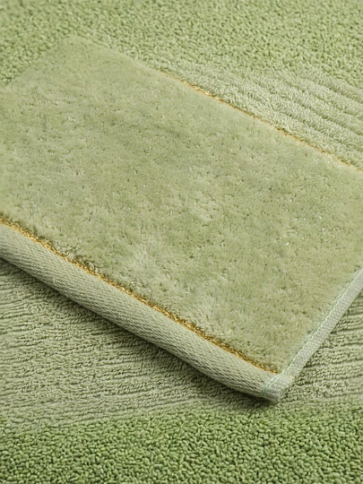 Полотенце банное 50х90 см, 100% хлопок, 500 г/м2, Оксфорд, бледно-зеленое, Узбекистан, 532025090