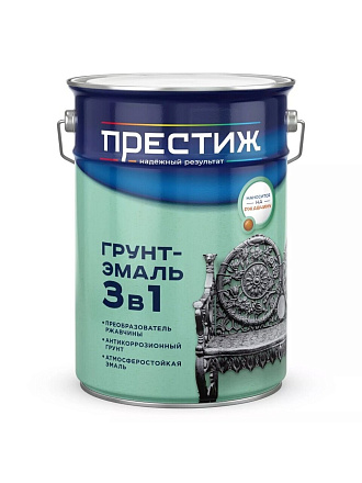 Грунт-эмаль Престиж, по ржавчине, алкидная, красно-коричневая, 5 кг