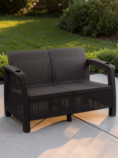 Диван садовый мокко, 1 диван, 128х70х79 см, М8837