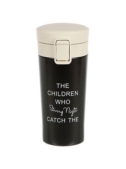 Термокружка нержавеющая сталь, 0.38 л, колба нержавеющая сталь, черная, Y4-9331