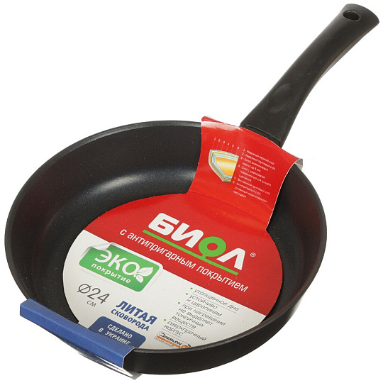 Сковорода алюминий, 24 см, антипригарное покрытие, Биол, Классика, TR-4004