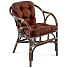 Мебель садовая Terrace Set, коричневая, стол, 52х52х54 см, 2 кресла, подушка коричневая, 85 кг, 11/05 Б - фото 3