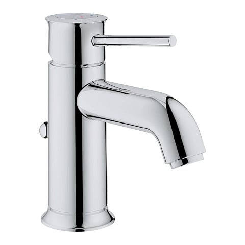 Смеситель для раковины, Grohe, BauClassic, короткий излив, с картриджем, хром, 23161000