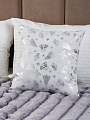 Наволочка декоративная Елочка, 100% полиэстер, 45 х 45 см, серебро, A130011 - фото 2