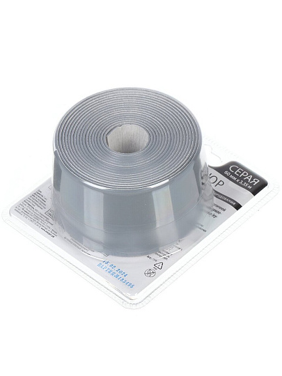 Бордюрная лента для ванн 60 мм, серая, 3.35 м, Аккурат