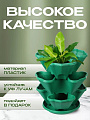 Кашпо пластик, 3 шт, темно-зеленое, Darel, Каскад, 505032 - фото 4