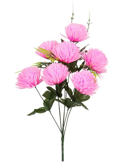 Цветок искусственный декоративный пасхальный, Хризантема, 7 головок, 50 см, в ассортименте, FB107