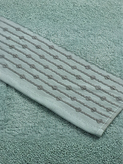 Полотенце банное 70х140 см, 100% хлопок, 470 г/м2, Дафна, ментол, Узбекистан, 5320470140