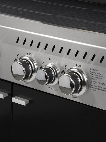 Гриль 1350х530х1100 мм, с крышкой, C020044