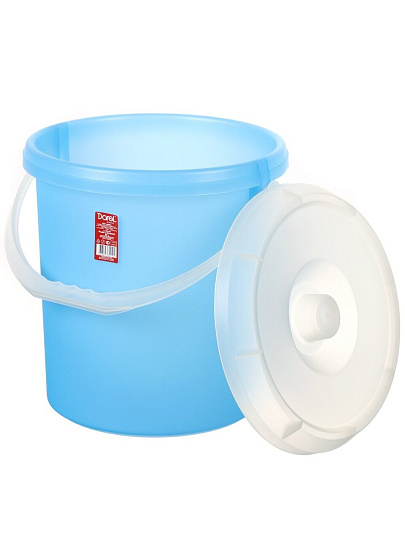 Ведро пластик, 20 л, с крышкой, в ассортименте, хозяйственное, Darel, 20120