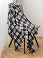 Плед 130х170 см, флис, 100%пэ, 180г, Черно-белая клетка - фото 4