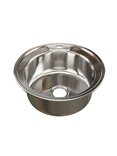 Мойка кухонная врезная, Mixline, нержавеющая сталь, 510 мм, 0.8 мм