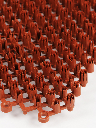 Коврик грязезащитный 42х56 см, прямоугольный, щетина, коричневый