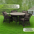 Мебель садовая Green Days, Форео, темно-коричневая, стол, 122х122х75 см, 4 кресла, подушка серо-коричневая, CYH162W-2 - фото 14