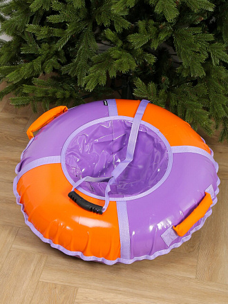 Санки Nika, Фиолетово-оранжевый, 70 см, 70 кг, с буксировочным тросом, с ручками, ТБ1К-70/ФО