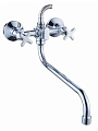 Смеситель для ванны, Антей, Кристи, с кран-буксой, хром, 247350-ANT