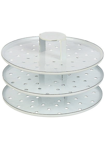 Мантоварка сталь, эмалированное покрытие, 25.5 см, 9 л, 3 секции, Сибирские товары, Каприче, крышка сталь, пластиковая кнопка, С1722.3*118