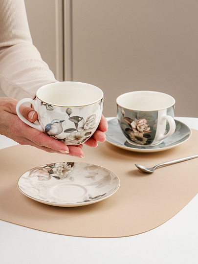 Набор чайный фарфор, 8 предметов, на 4 персоны, 280 мл, Lefard, Bohemian birds, 87-354