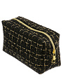 Космметичка восьмиугольная плетеная, черно-золотая, 18Х10Х7см, A080069 - фото 3