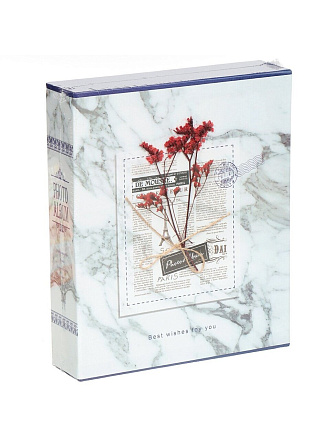 Фотоальбом 80 фото, 10 х 15 см, 3 дизайна, в ассортименте, в боксе, Сухоцветы, Y3-1407