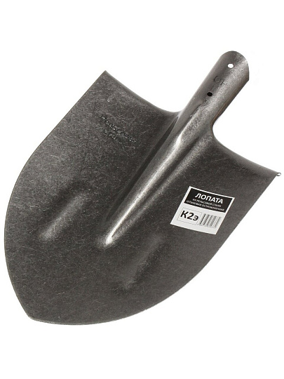 Лопата штыковая, рельсовая сталь, БТМ K2э, остроконечная, без черенка