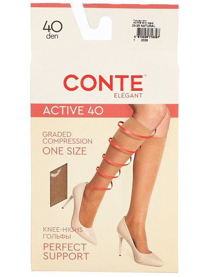 Гольфы женские Conte, Active, 40 DEN, natural, р. 23-25, 21C-183СП