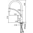 Смеситель для кухни, Frap, гибкий излив, с картриджем, черный, F4552-6 - фото 2