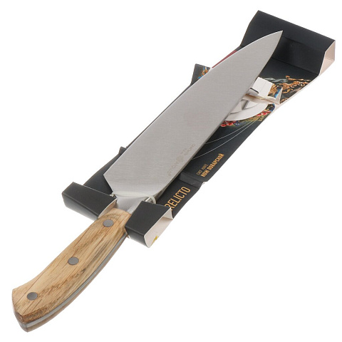 Нож кухонный Apollo, Relicto, поварской, нержавеющая сталь, 19.5 см, рукоятка дерево, RLC-01