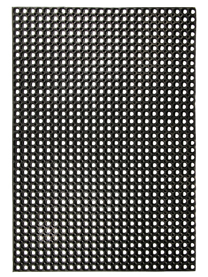 Коврик грязезащитный придверный, 100х150х1.6 см, прямоугольный, резина, сквозные отверстия