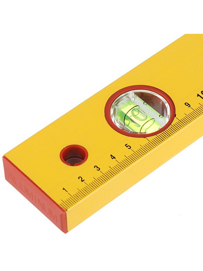 Уровень алюминий, 800 мм, 3 глазка, линейка, желтый, Bartex, HJ-88D