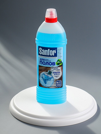 Средство для мытья полов Sanfor, Ультра блеск, Свежесть СПА, 1 л, унив, 29710