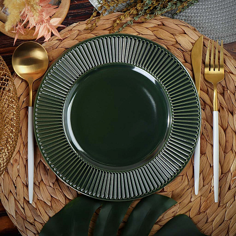 Тарелка десертная, керамика, 22 см, Emerald Green, Domenik, TDP472/DMD033