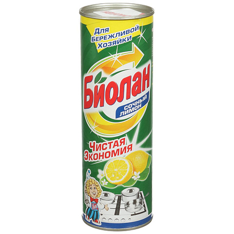 Чистящее средство универсальное, Биолан, Сочный лимон, порошок, 400 г