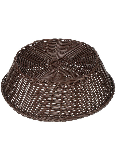 Корзина декоративная 25х8 см, круглая, плетеная, Y4-8896