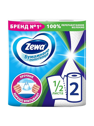 Полотенце бумажное 2 слоя, 2 рулона, 14 м, Zewa