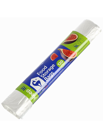 Пакет для хранения и заморозки, 120 шт, 25х40 см, 5 л, 7 мкм, Lomberta, 555509
