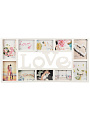 Фоторамка-коллаж на 10 фото, 37х73 см, пластик, белая, Любовь, Y4-11082 - фото 3