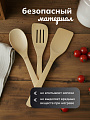Набор кухонных принадлежностей 3 предмета, бамбук, C10-A268, ложка, вилка, лопатка - фото 3