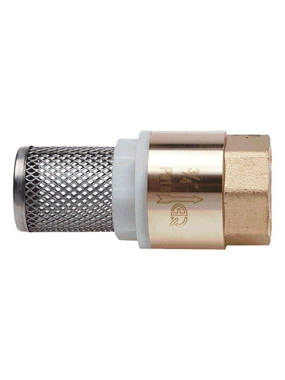 Клапан обратный 3/4", г-г, латунь, с фильтром, DN 20, AquaLink
