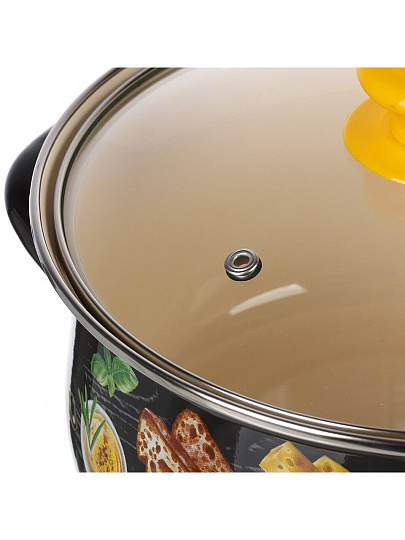 Набор посуды эмалированная сталь, 3 предмета, кастрюли 2, 3, 4 л., МП, Керченский металлургический завод, Чиабатта-1-Экстра, коричневый